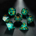 Dark Green Resin D&D Dice Set