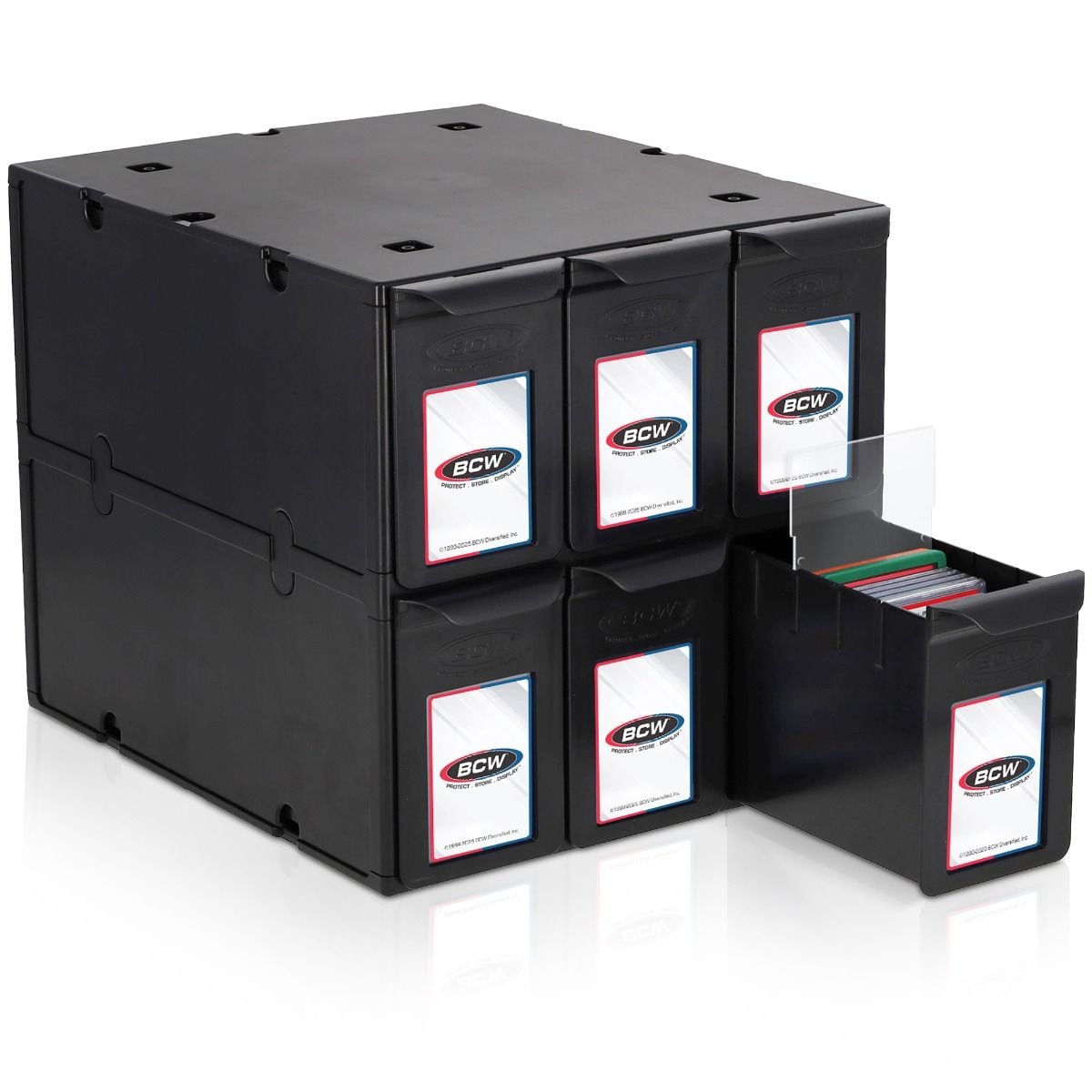 BCW 6-Drawer Graded Card Catalog - Black