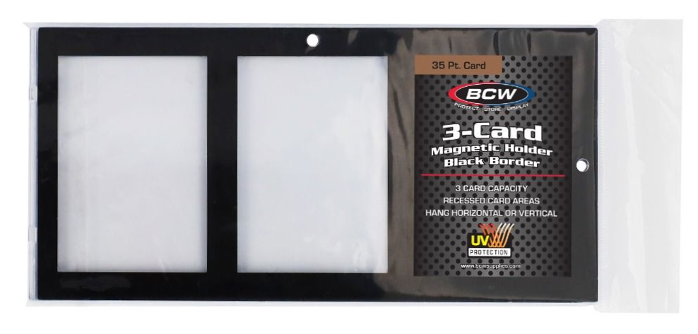 BCW Magnetic 3-Card Holder - 35 PT Black Border