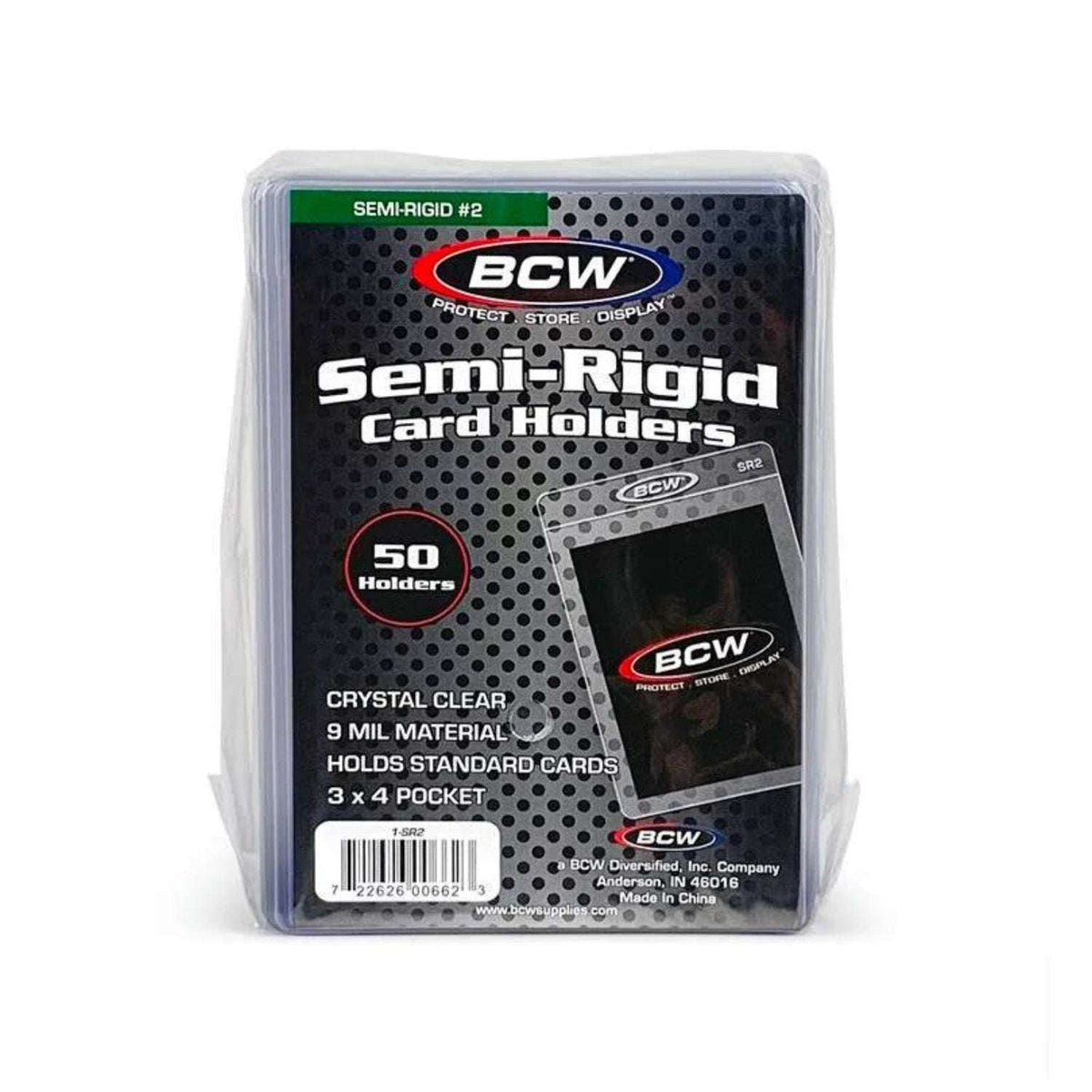 BCW Semi-Rigid Card Holder #2 - 50 Pack