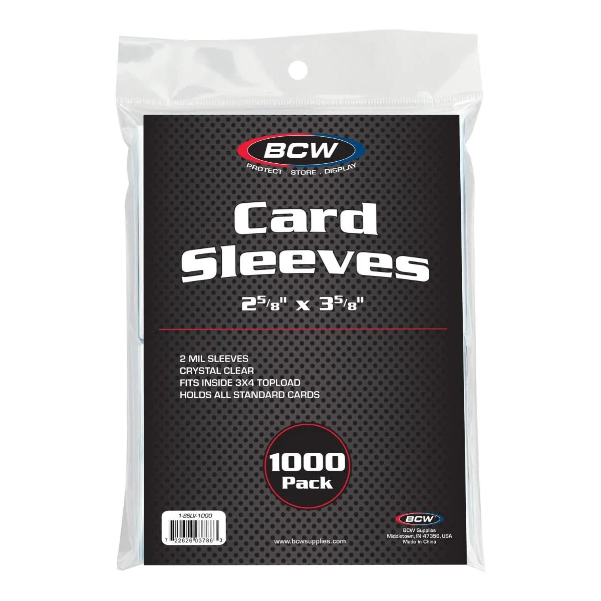 BCW Standard Card Sleeves - 1000 Pack