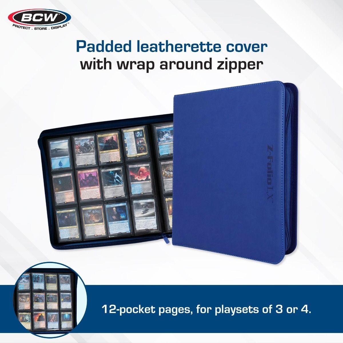 BCW Z-Folio 12-Pocket LX Album - Blue