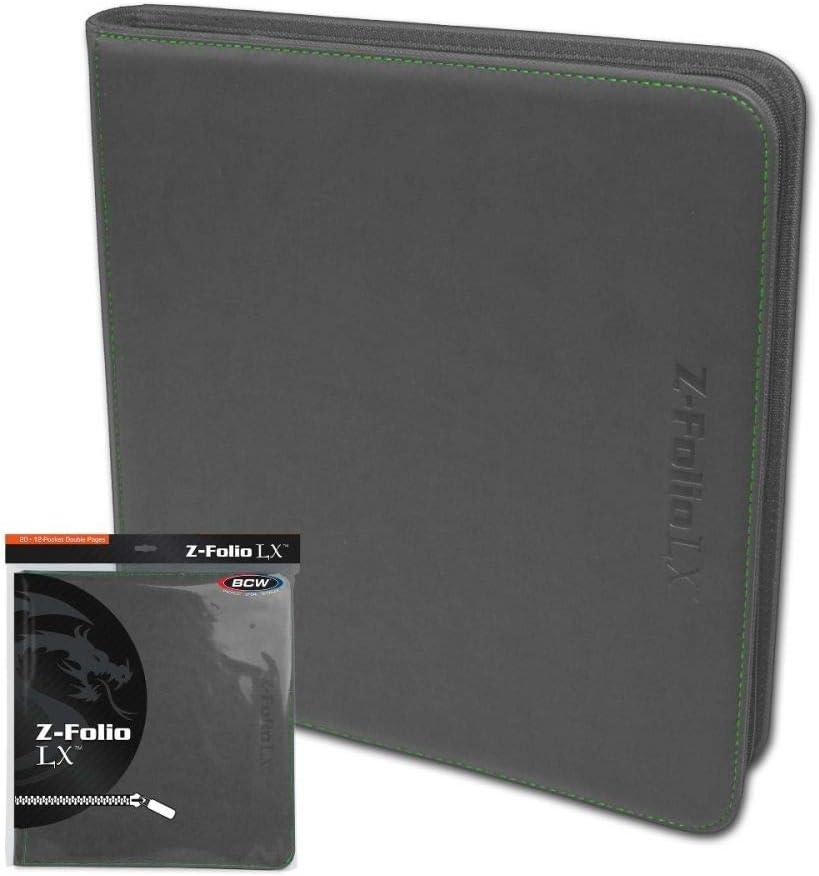 BCW Z-Folio 12-Pocket LX Album - Gray