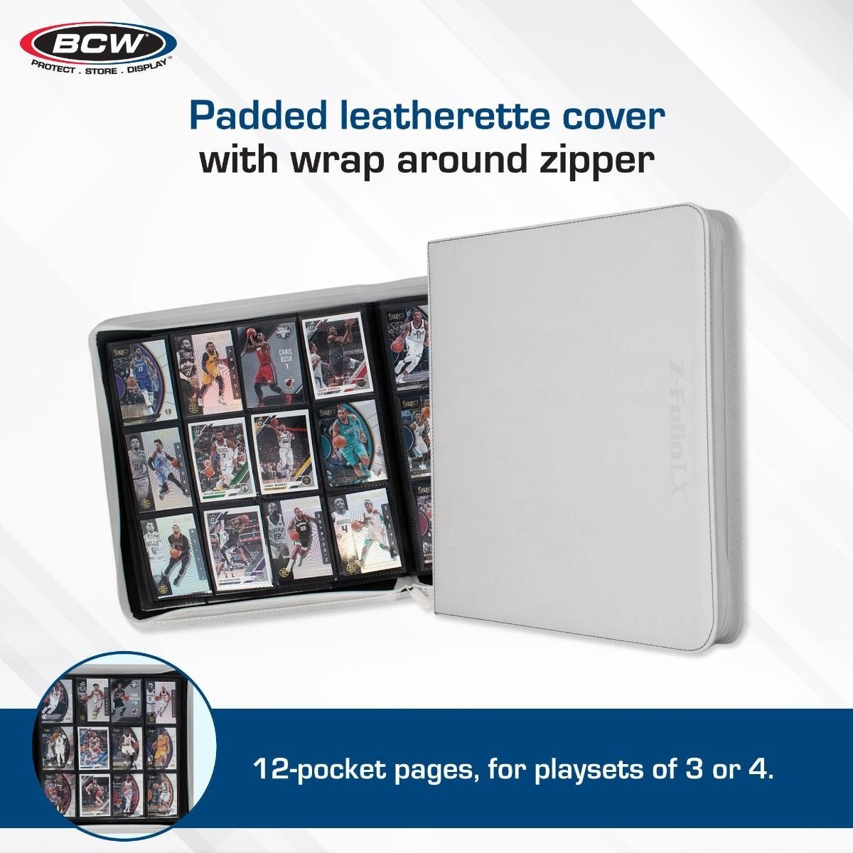BCW Z-Folio 12-Pocket LX Album - White