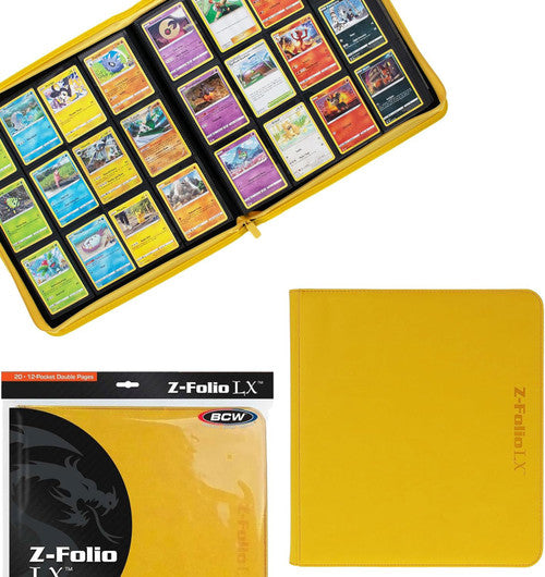 BCW Z-Folio 12-Pocket LX Album - Yellow