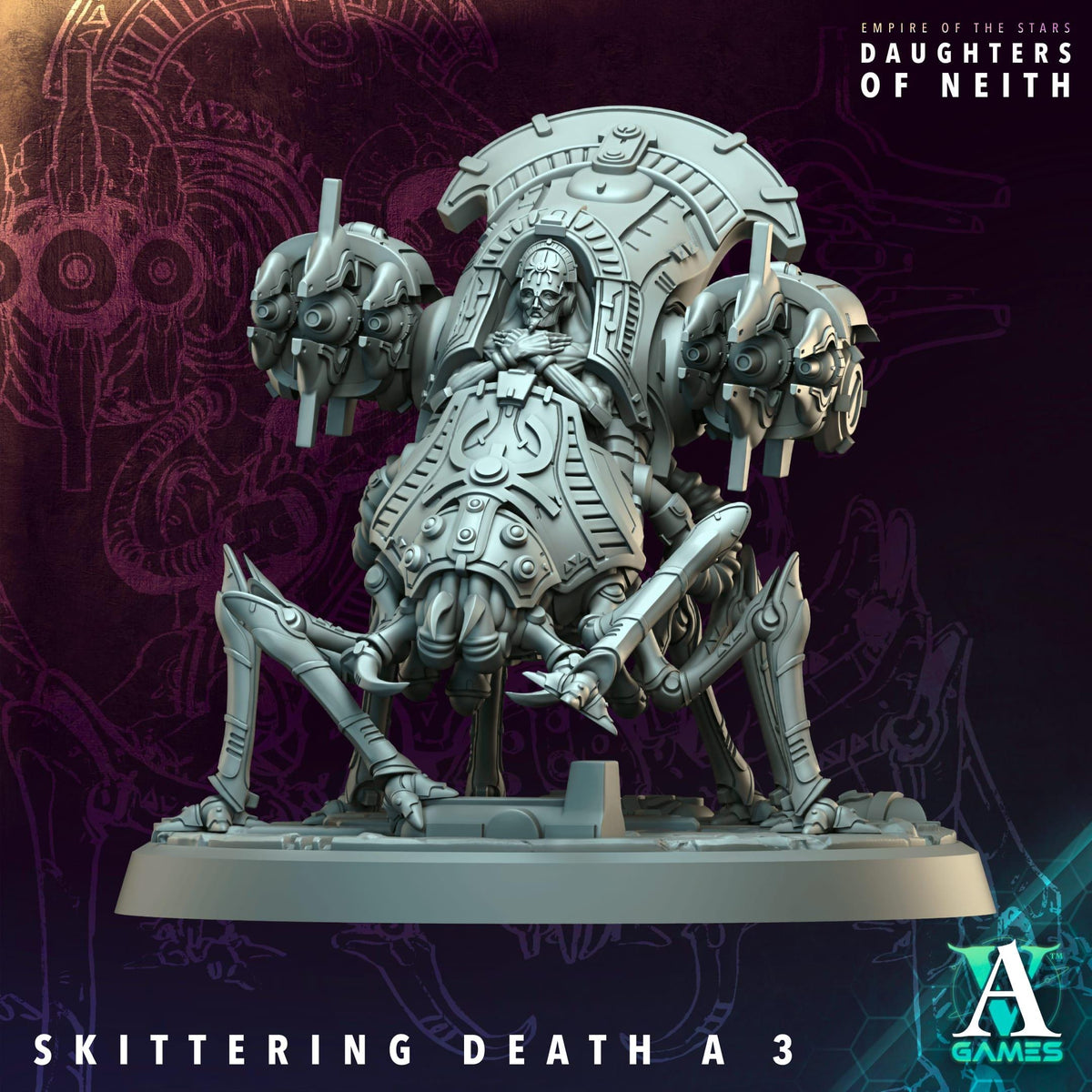 3D Printed Skittering Death by Archvillain Games