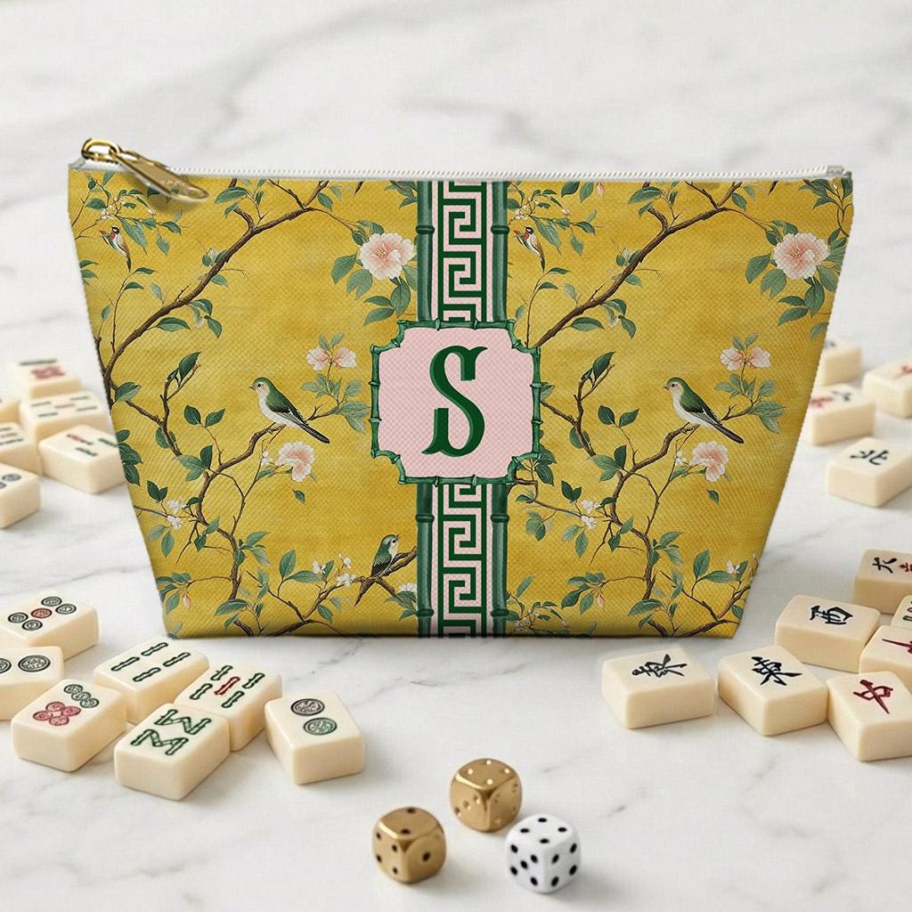 Custom Personalized Mahjong Card and Tile Bag