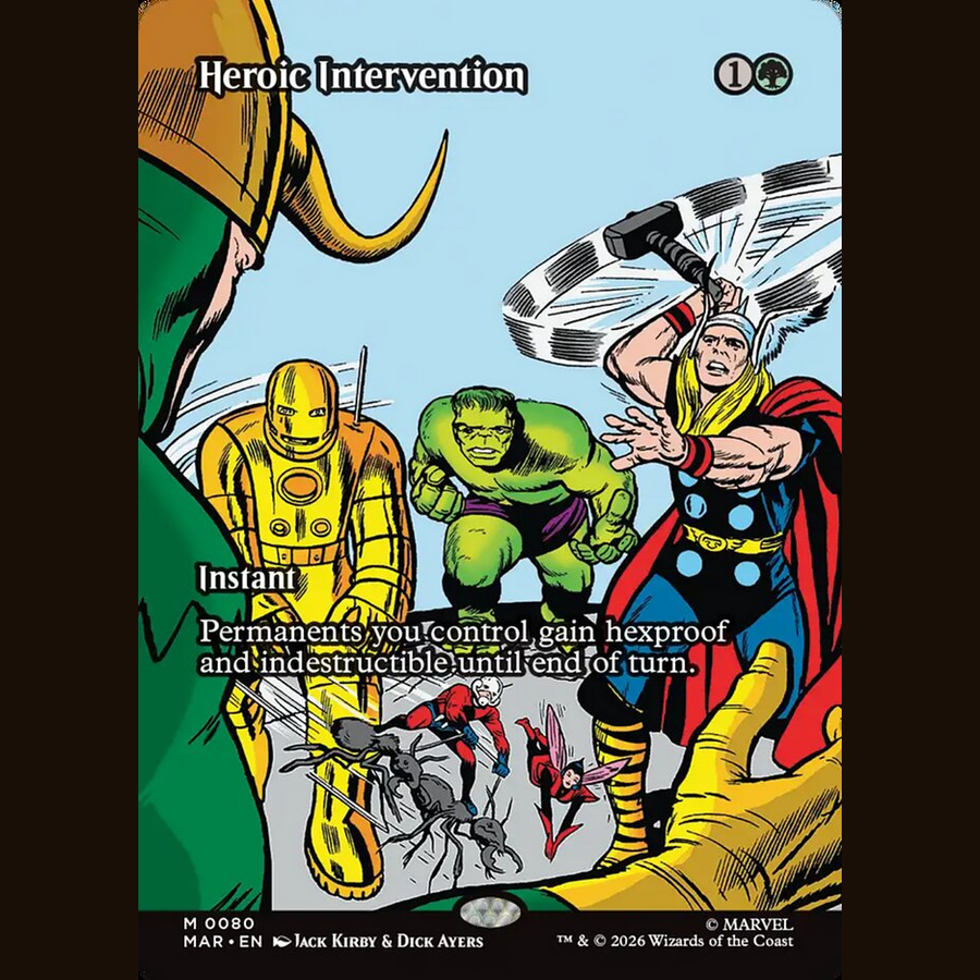 Heroic Intervention (0080) — Marvel Universe MAR-80 correct card artwork
