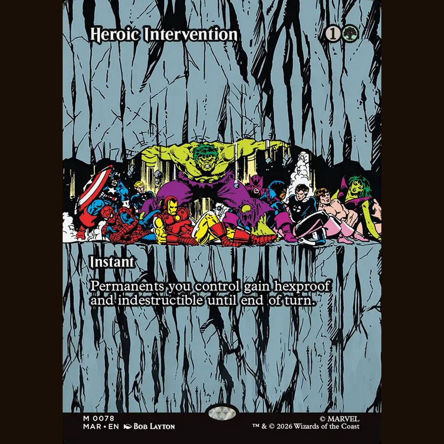 Heroic Intervention (0078) — Marvel Universe MAR-78 correct card artwork