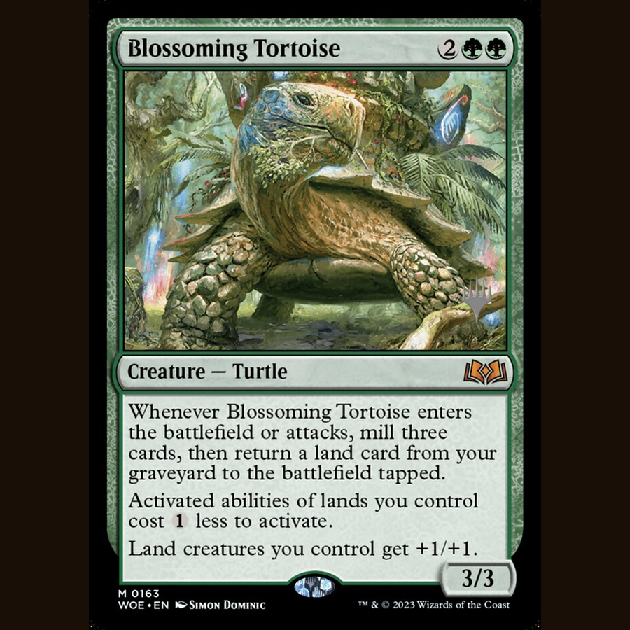Blossoming Tortoise Promo Pack WOE #163 — exact printing PWOE-163 front card artwork