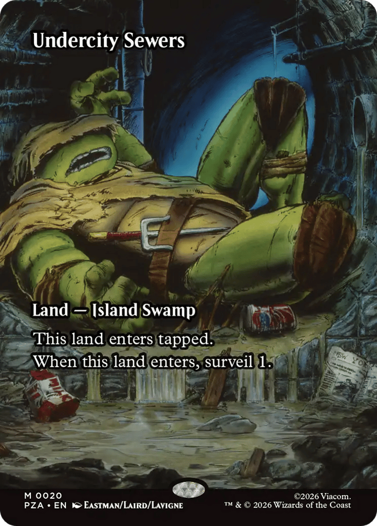 Undercity Sewers TMNT Source Material — PZA-20 correct front art