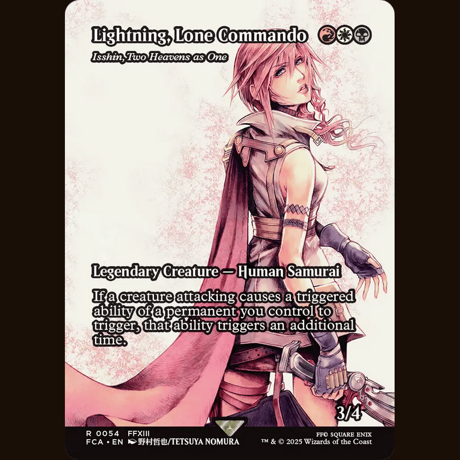 Lightning, Lone Commando - Isshin, Two Heavens as One (Showcase) [FINAL FANTASY] centered full card