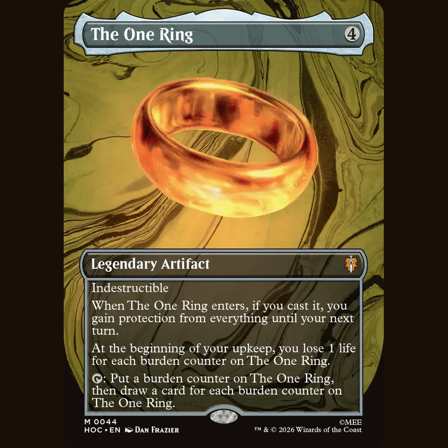 The One Ring (Borderless) [The Hobbit: Eternal-Legal] centered full card