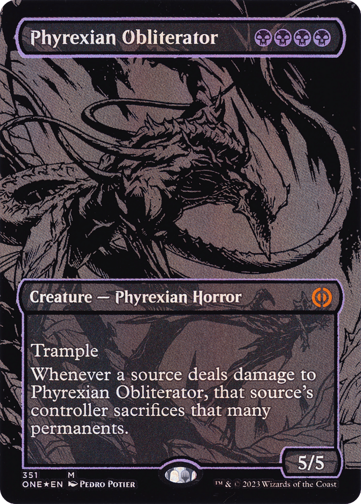 Phyrexian Obliterator (Oil Slick Raised Foil) — ONE #351