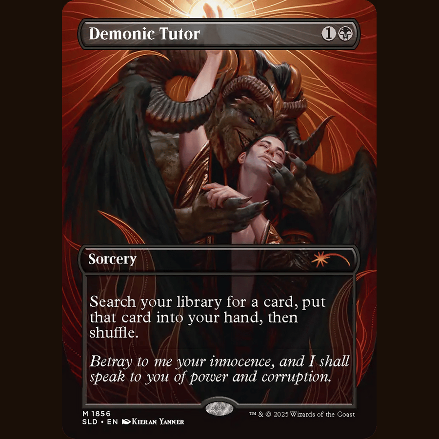 Demonic Tutor (Rainbow Foil) [Secret Lair Drop Series] centered full card