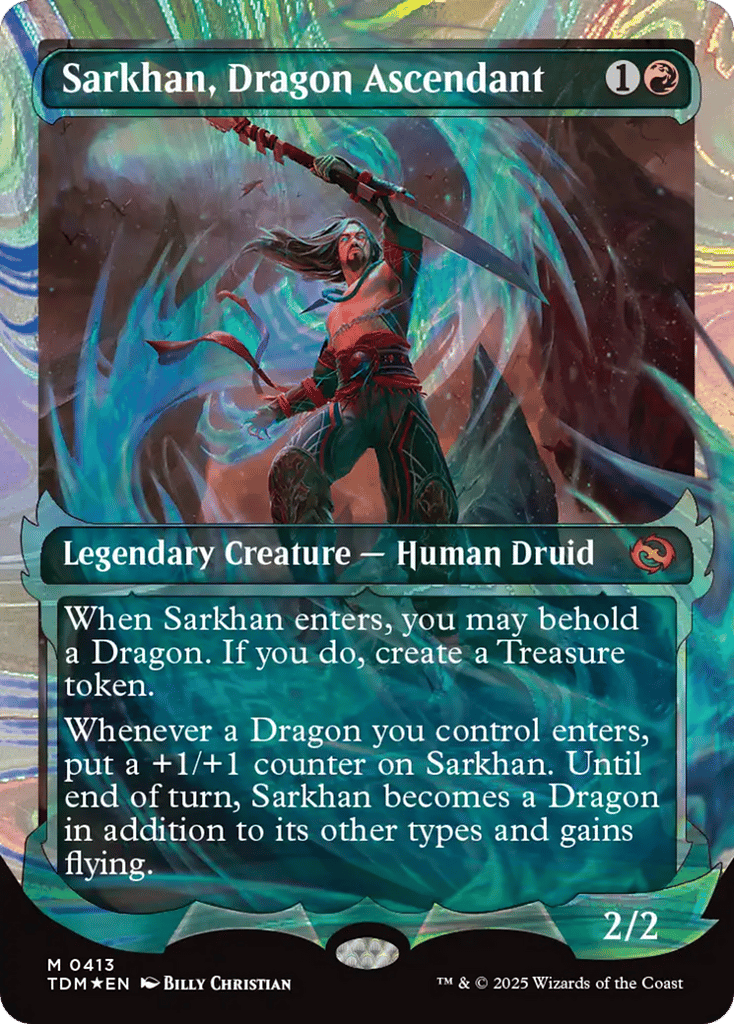 Sarkhan, Dragon Ascendant (Halo Foil) — TDM #413