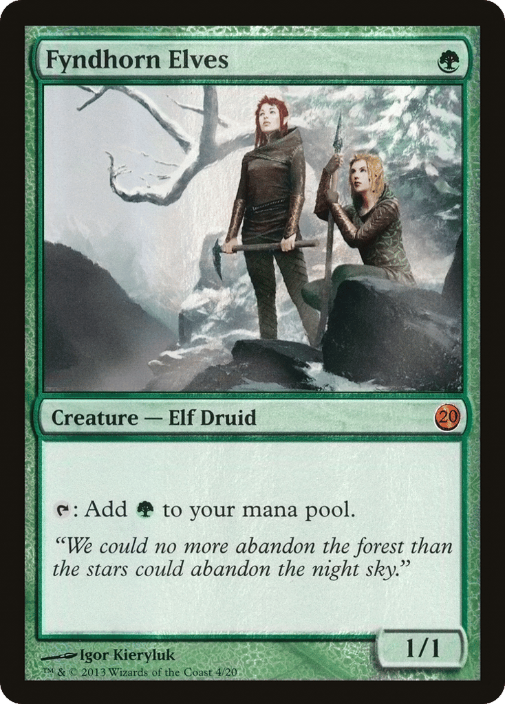 Fyndhorn Elves — verified V13-4 correct printing front card art