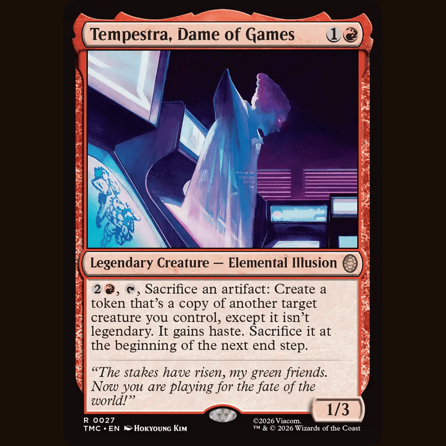 Tempestra, Dame of Games (Surge Foil) [Commander: Teenage Mutant Ninja Turtles] full-card image