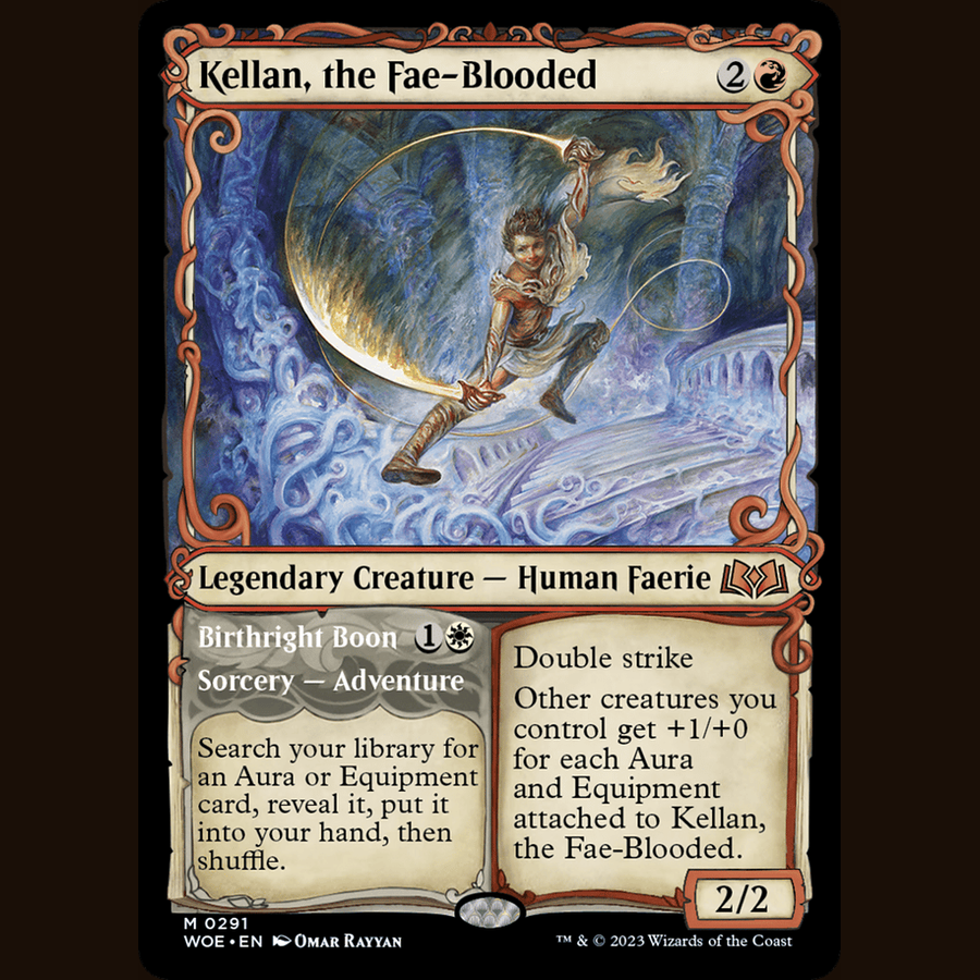 Kellan, the Fae-Blooded (Showcase) [Wilds of Eldraine] full-card image