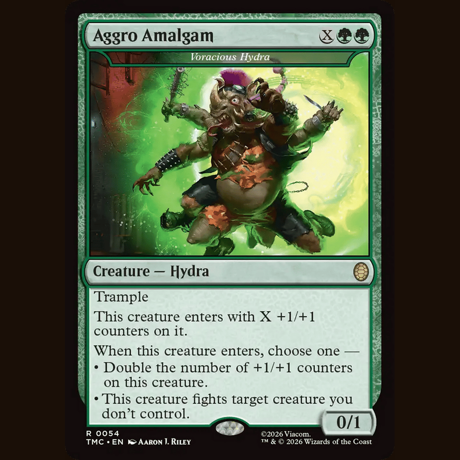Aggro Amalgam - Voracious Hydra (Surge Foil) [Commander: Teenage Mutant Ninja Turtles] full-card image