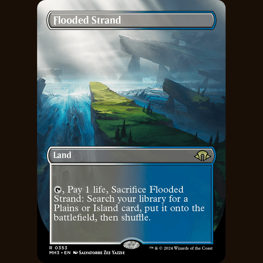 Flooded Strand (Borderless) [Modern Horizons 3] full-card image