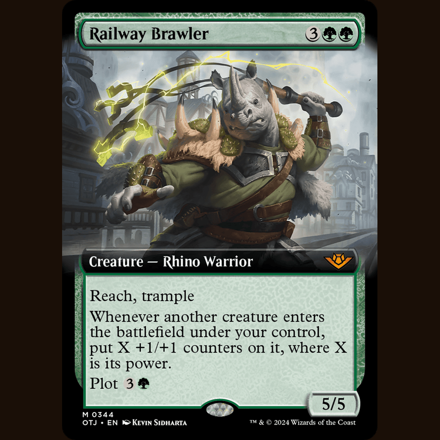 Railway Brawler (Extended Art) [Outlaws of Thunder Junction] full-card image