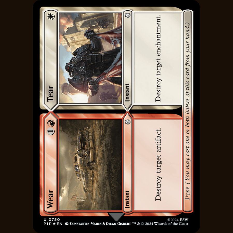 Wear // Tear (Surge Foil) [Universes Beyond: Fallout] full-card image