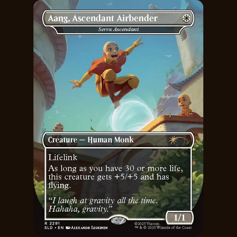 Aang, Ascendant Airbender - Serra Ascendant (Rainbow Foil) [Secret Lair Drop Series] full-card image