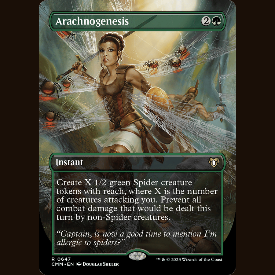 Arachnogenesis (Borderless) [Commander Masters] full-card image