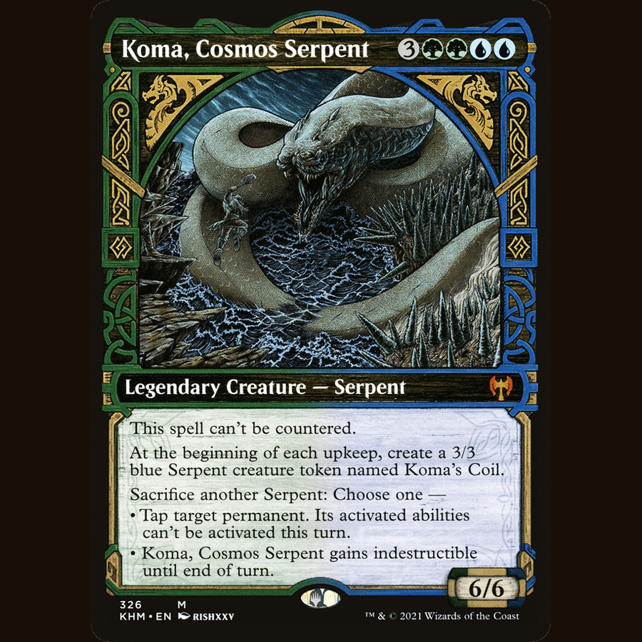 Koma, Cosmos Serpent (Showcase) [Kaldheim] full-card image