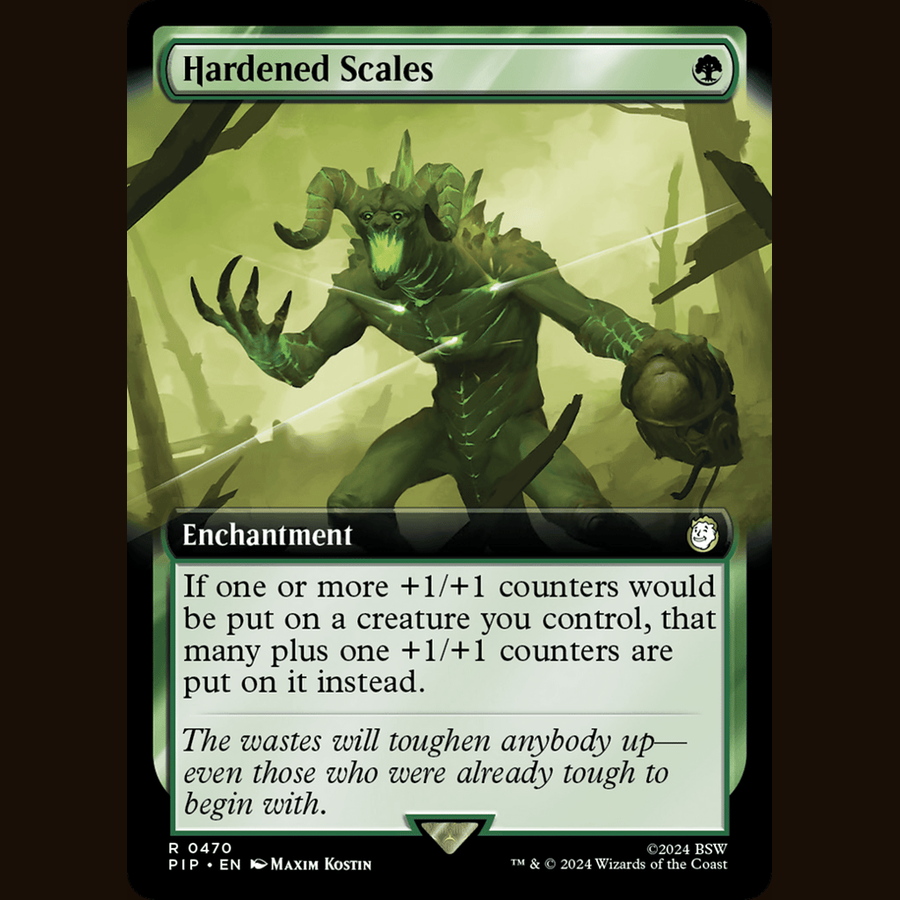 Hardened Scales (Extended Art) [Universes Beyond: Fallout] full-card image