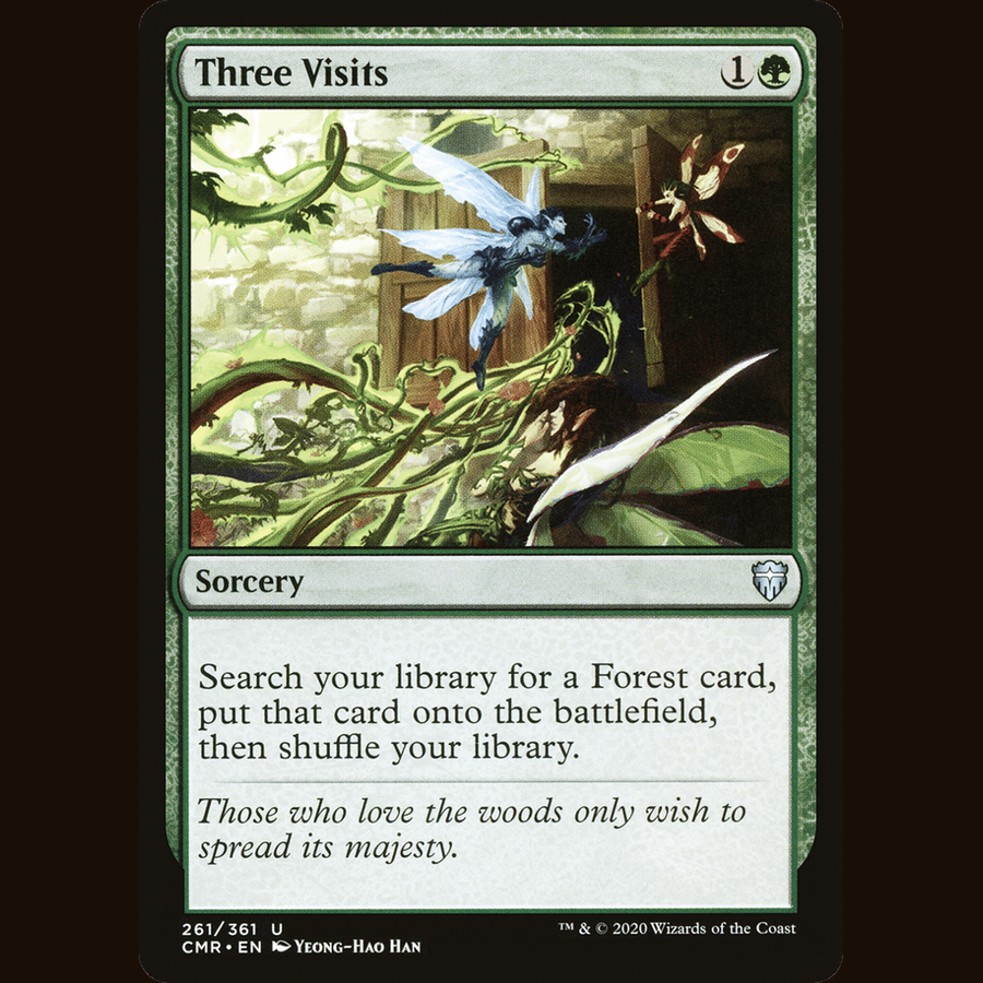 Three Visits [Commander Legends] full-card image