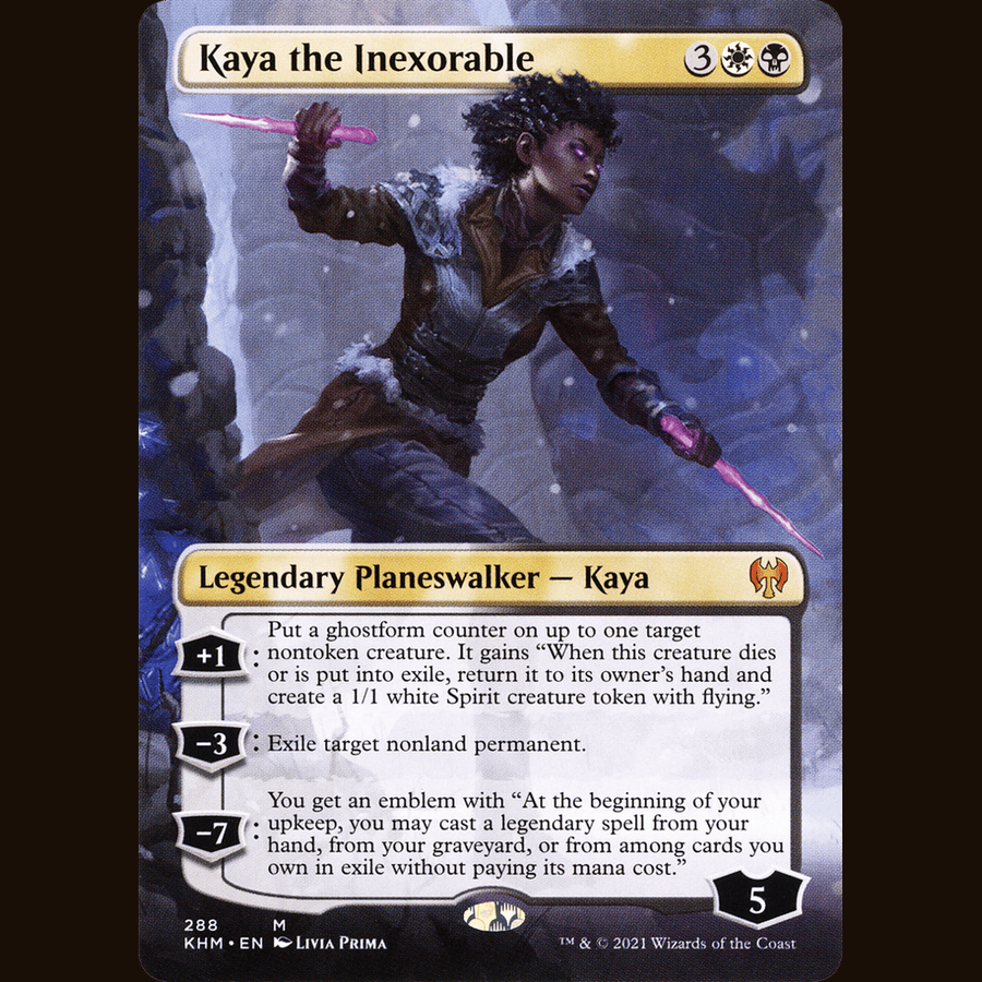 Kaya the Inexorable (Borderless) [Kaldheim] full-card image
