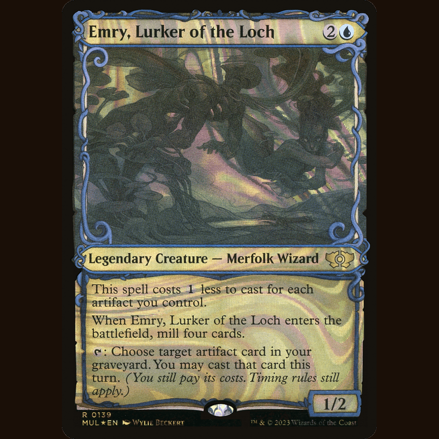 Emry, Lurker of the Loch (Halo Foil) [March of the Machine: Multiverse Legends] full-card image