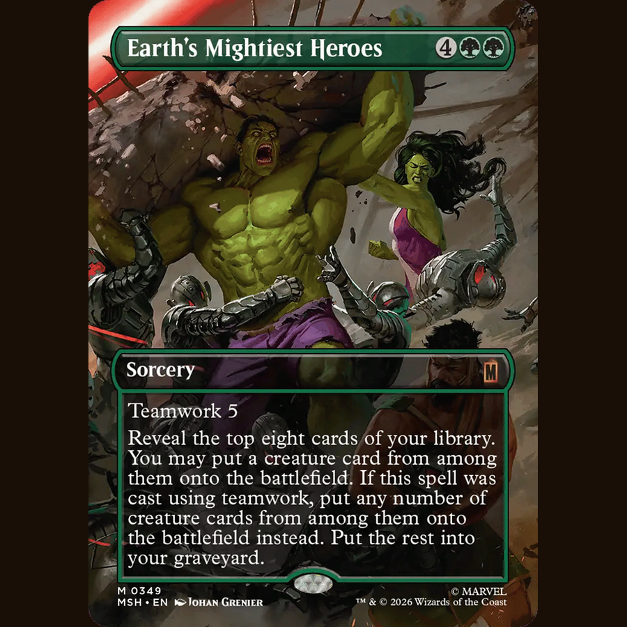 Earth's Mightiest Heroes (Borderless) [Marvel Super Heroes] full-card image