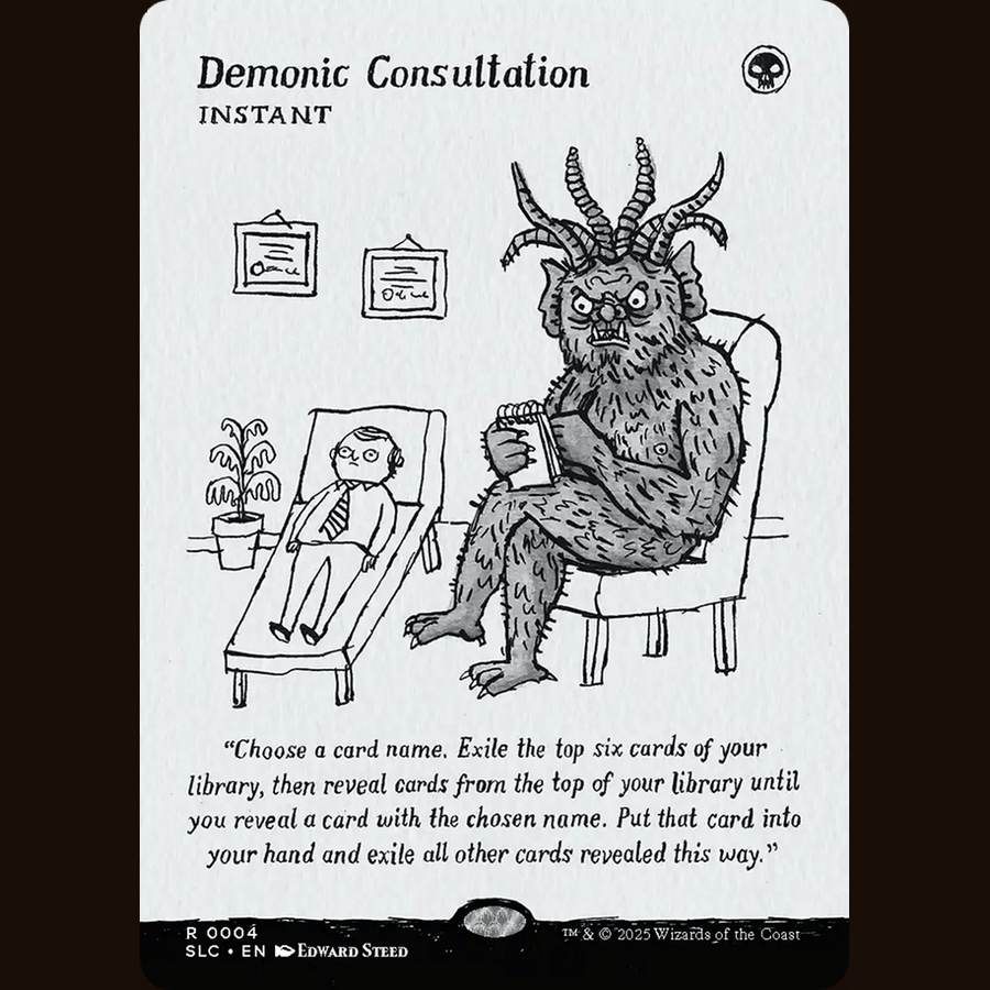 Demonic Consultation [Secret Lair: 30th Anniversary Countdown Kit] SLC #4 full-card image