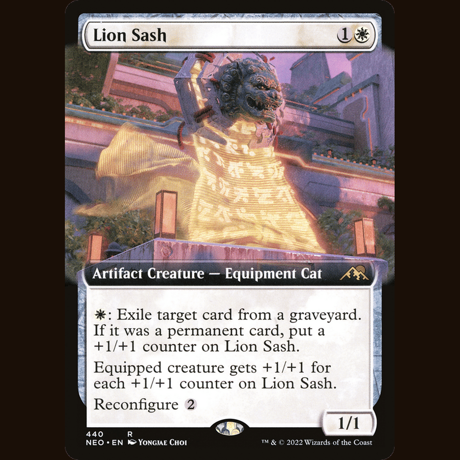 Lion Sash (Extended Art) [Kamigawa: Neon Dynasty] full-card image