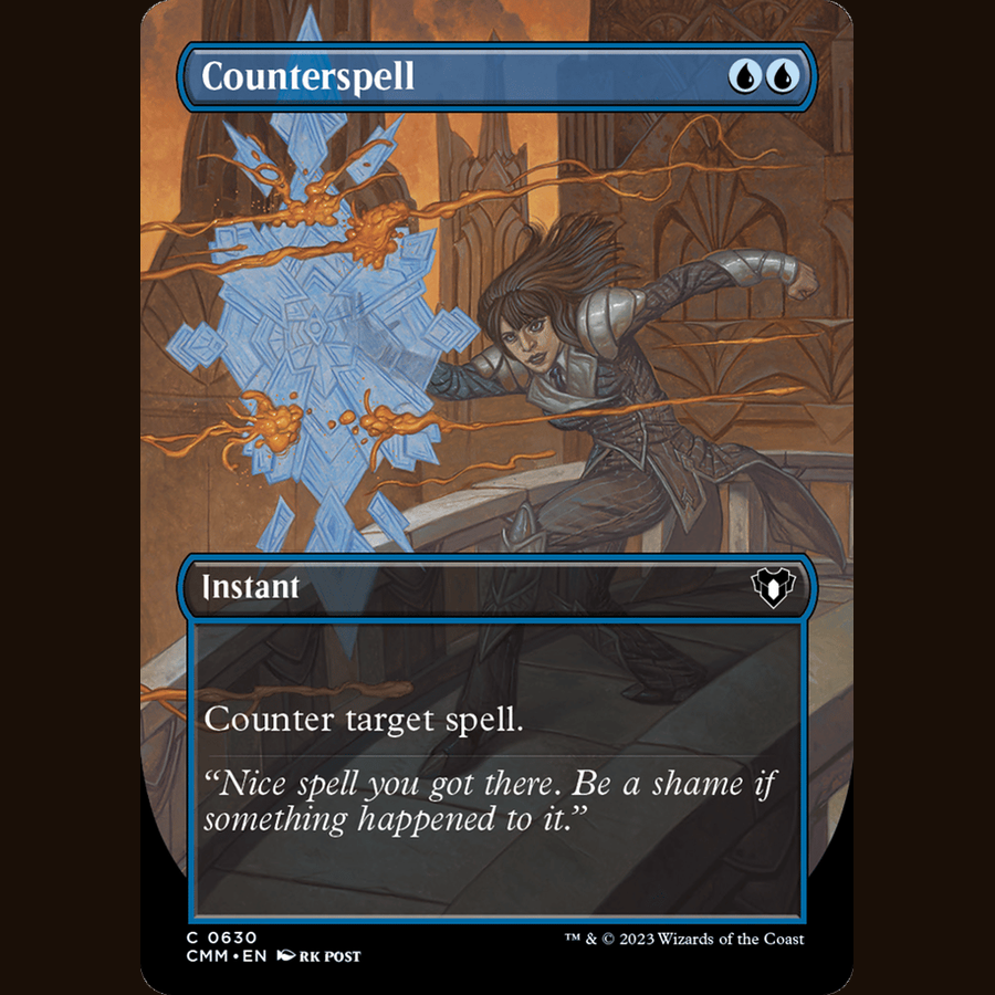 Counterspell (Borderless) [Commander Masters] full-card image