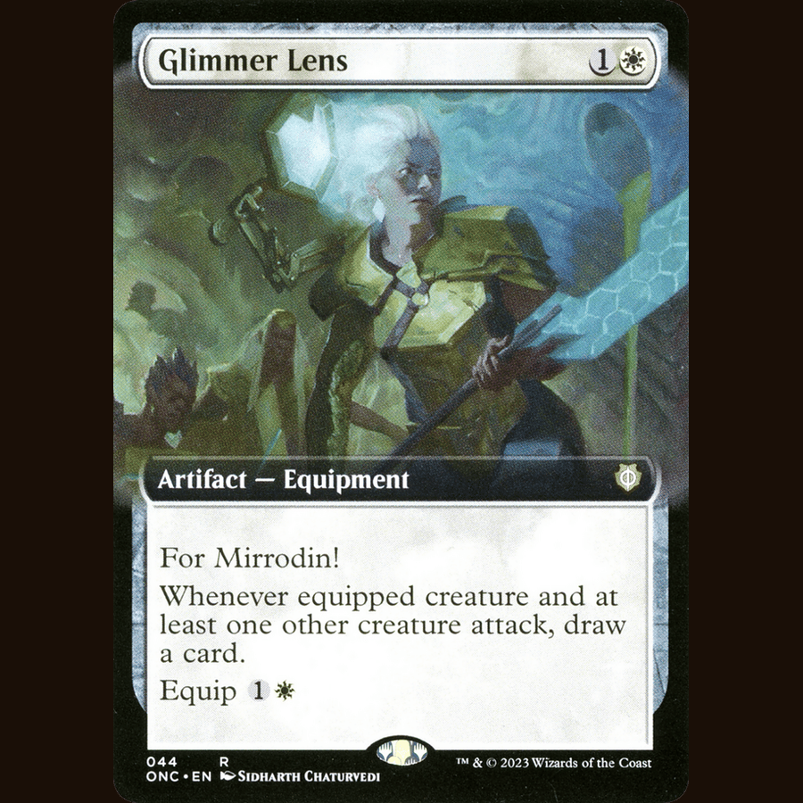 Glimmer Lens (Extended Art) [Commander: Phyrexia: All Will Be One] full-card image
