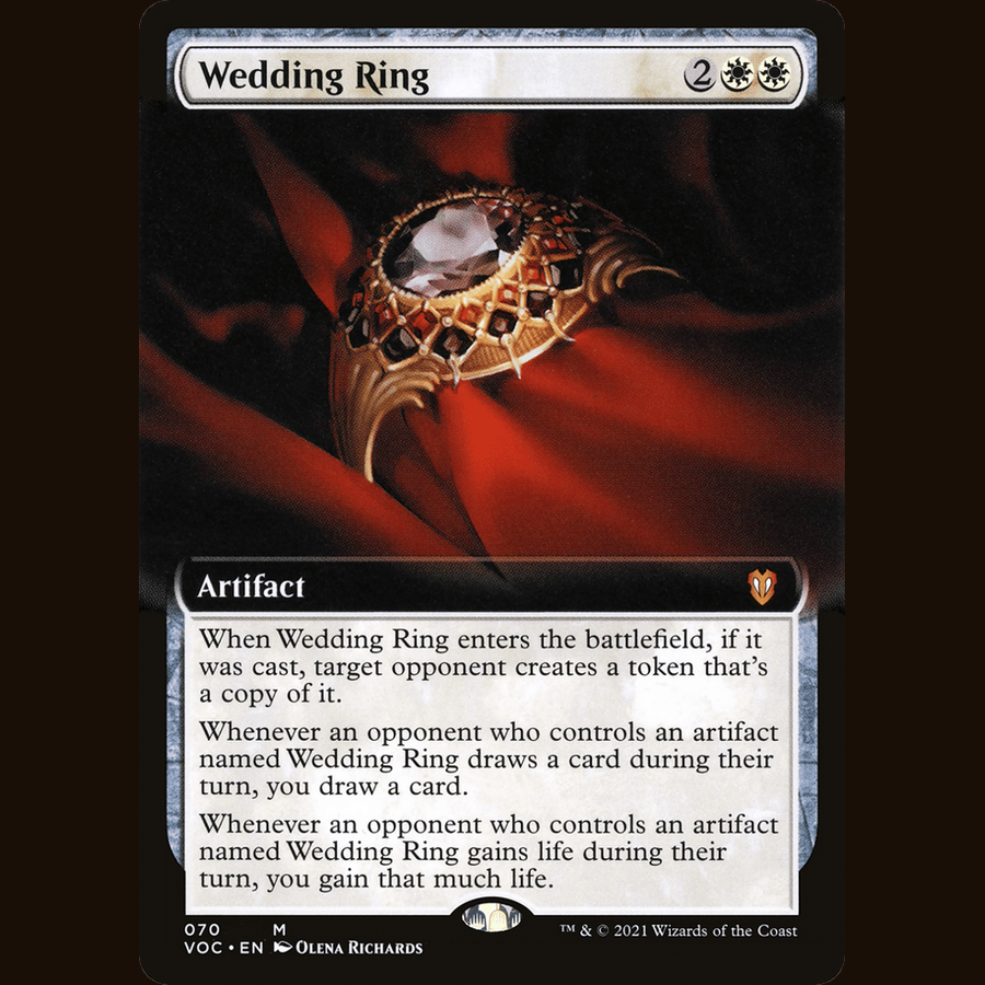 Wedding Ring (Extended Art) [Commander: Innistrad: Crimson Vow] full-card image