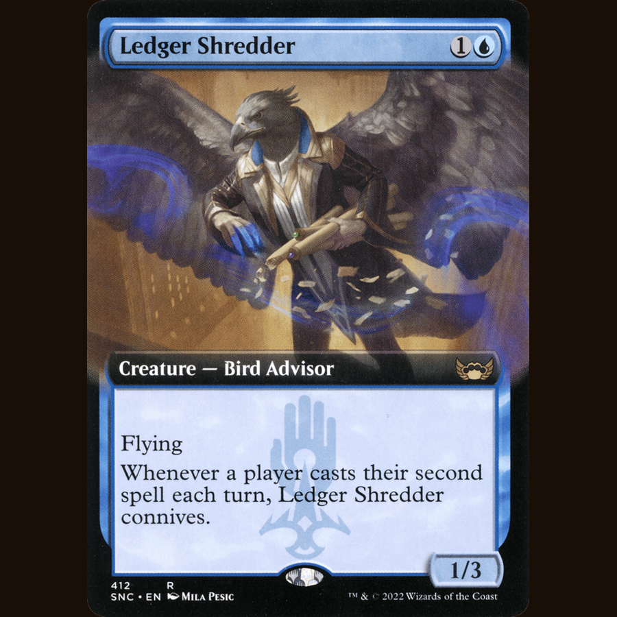 Ledger Shredder (Extended Art) [Streets of New Capenna] full-card image