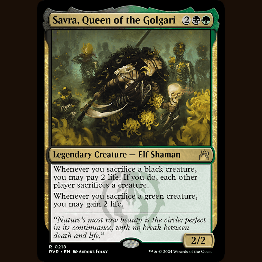 Savra, Queen of the Golgari [Ravnica Remastered] full-card image