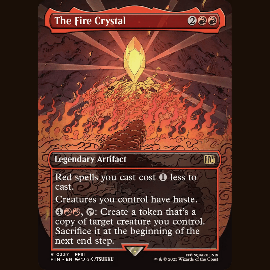 The Fire Crystal (Borderless) [Universes Beyond: FINAL FANTASY] full-card image