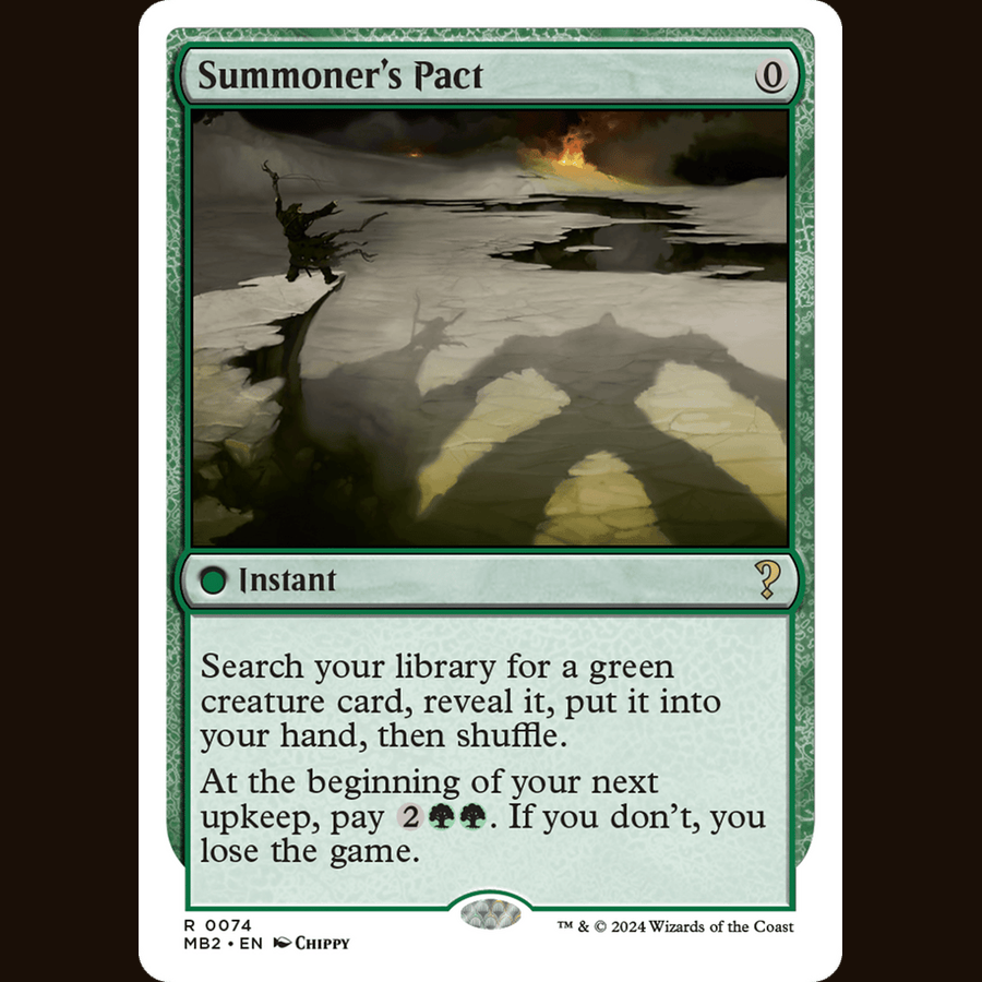 Summoner's Pact (White Border) [Mystery Booster 2] full-card image