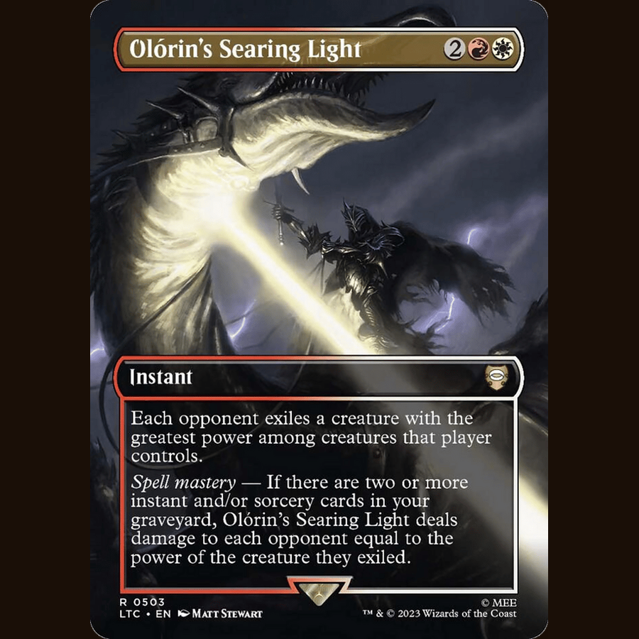 Olorin's Searing Light (Borderless) [Commander: The Lord of the Rings: Tales of Middle-earth] full-card image