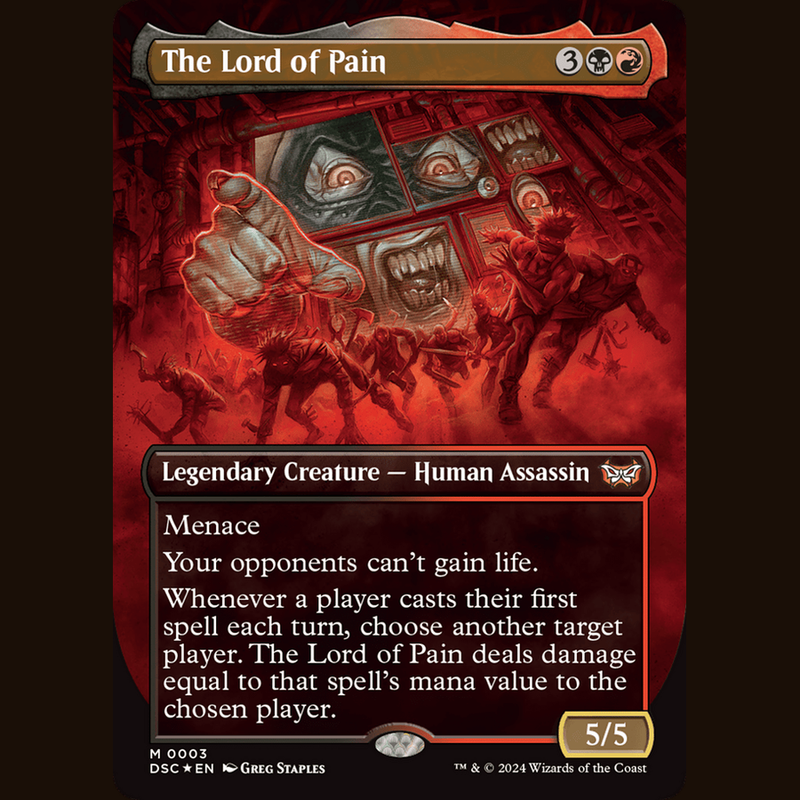 The Lord of Pain (Borderless) [Commander: Duskmourn: House of Horror] full-card image