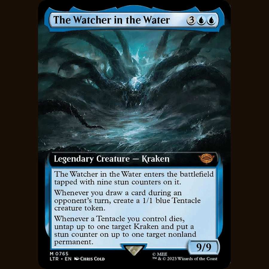 The Watcher in the Water (Extended Art) (Surge Foil) [Universes Beyond: The Lord of the Rings: Tales of Middle-earth] full-card image