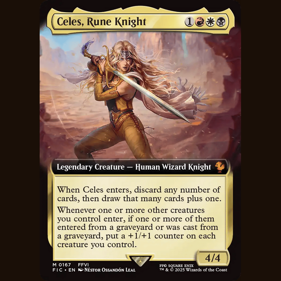 Celes, Rune Knight (Extended Art) [Commander: FINAL FANTASY] full-card image