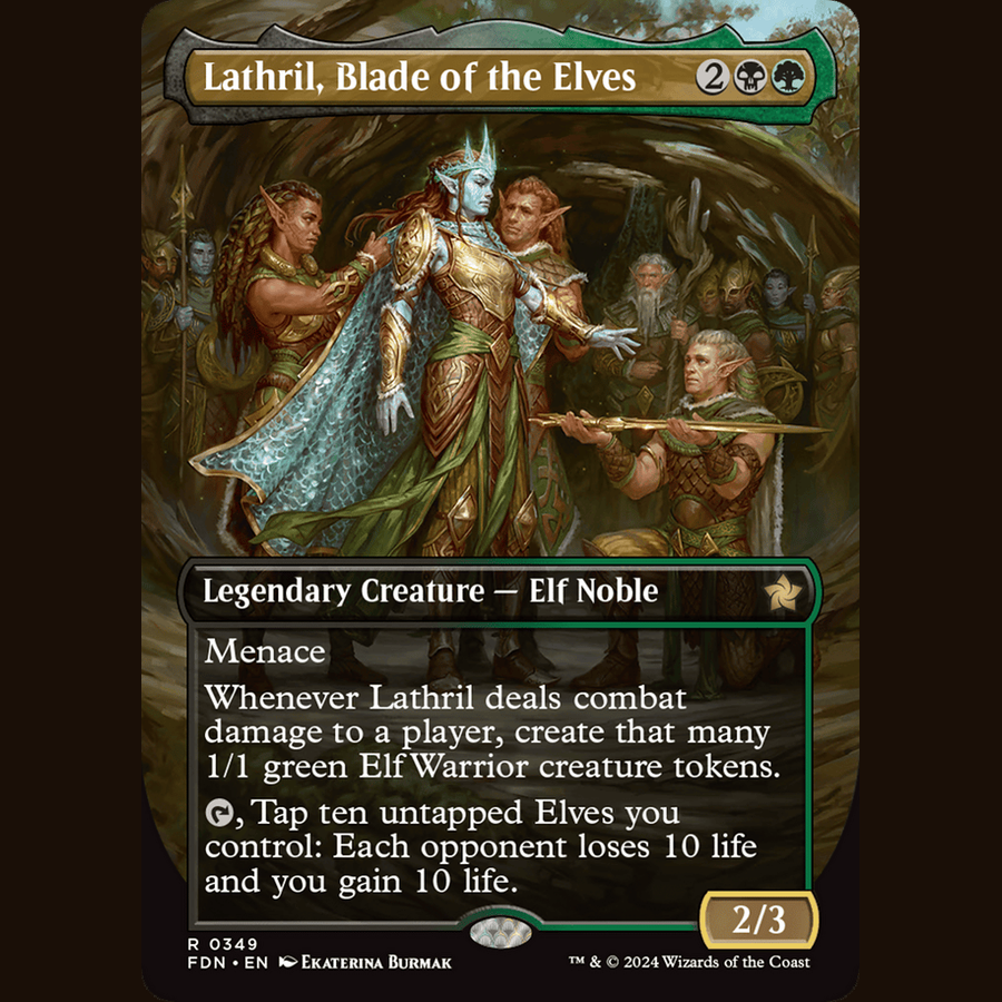 Lathril, Blade of the Elves (Borderless) [Foundations] full-card image