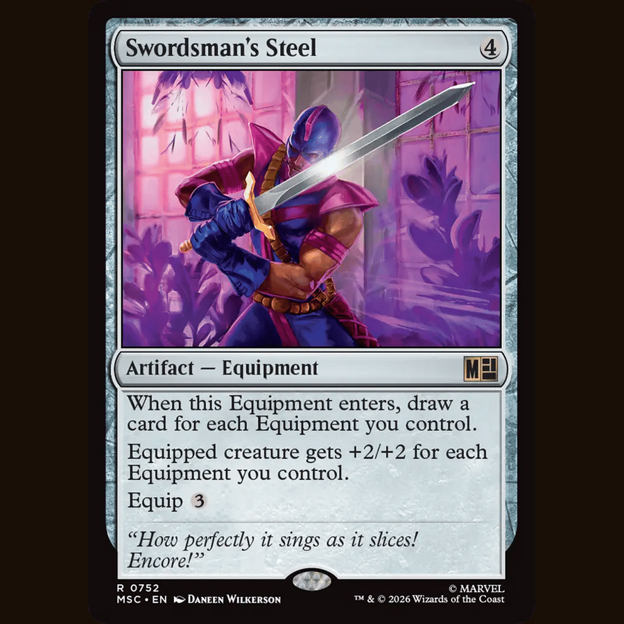Swordsman's Steel [Commander: Marvel Super Heroes] full-card image